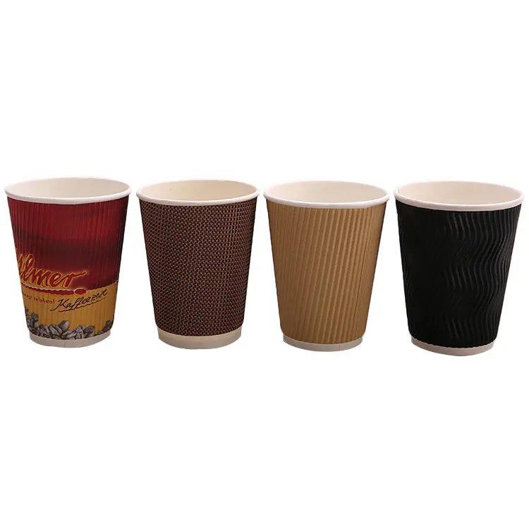 Hot drink paper cup, thick wall disposable paper tea cup, custom printed espresso paper cup