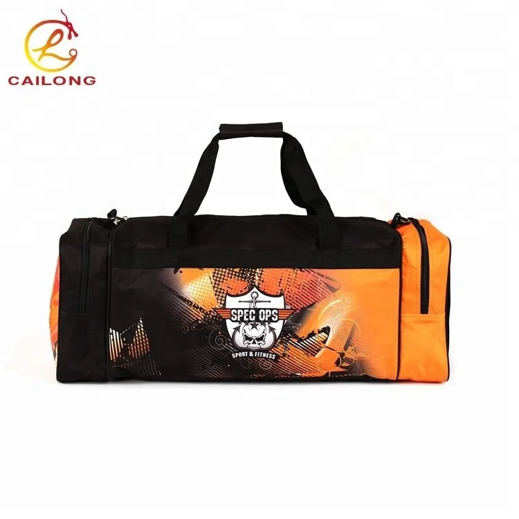 Wholesale OEM skull pattern men sports duffel travel bags