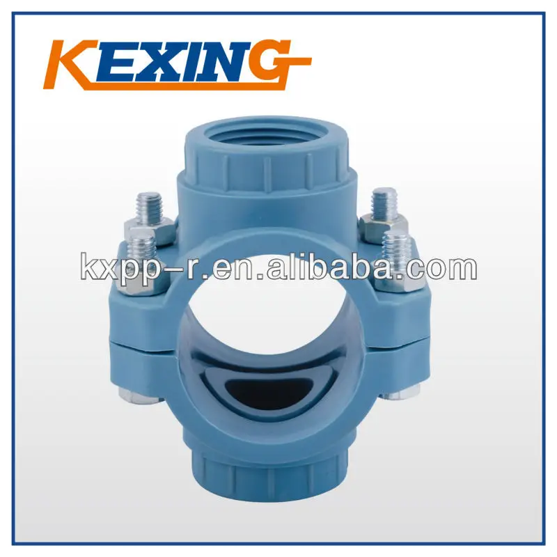  Зажимное седло HDPE PP компрессионные фитинги для труб из ПВХ и ПП Резьба BSP 10 бар с армирующим кольцом или без