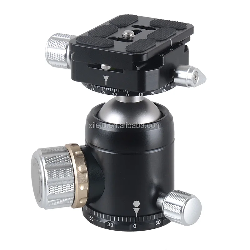 XILETU Q44 Camera Accessories Tripod Camera Ball Head and Quick Release Plate interface 1/4 & 3/8 inch