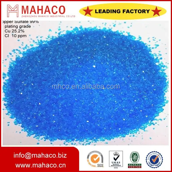 manufacture copper sulphate pentahydrate 96%