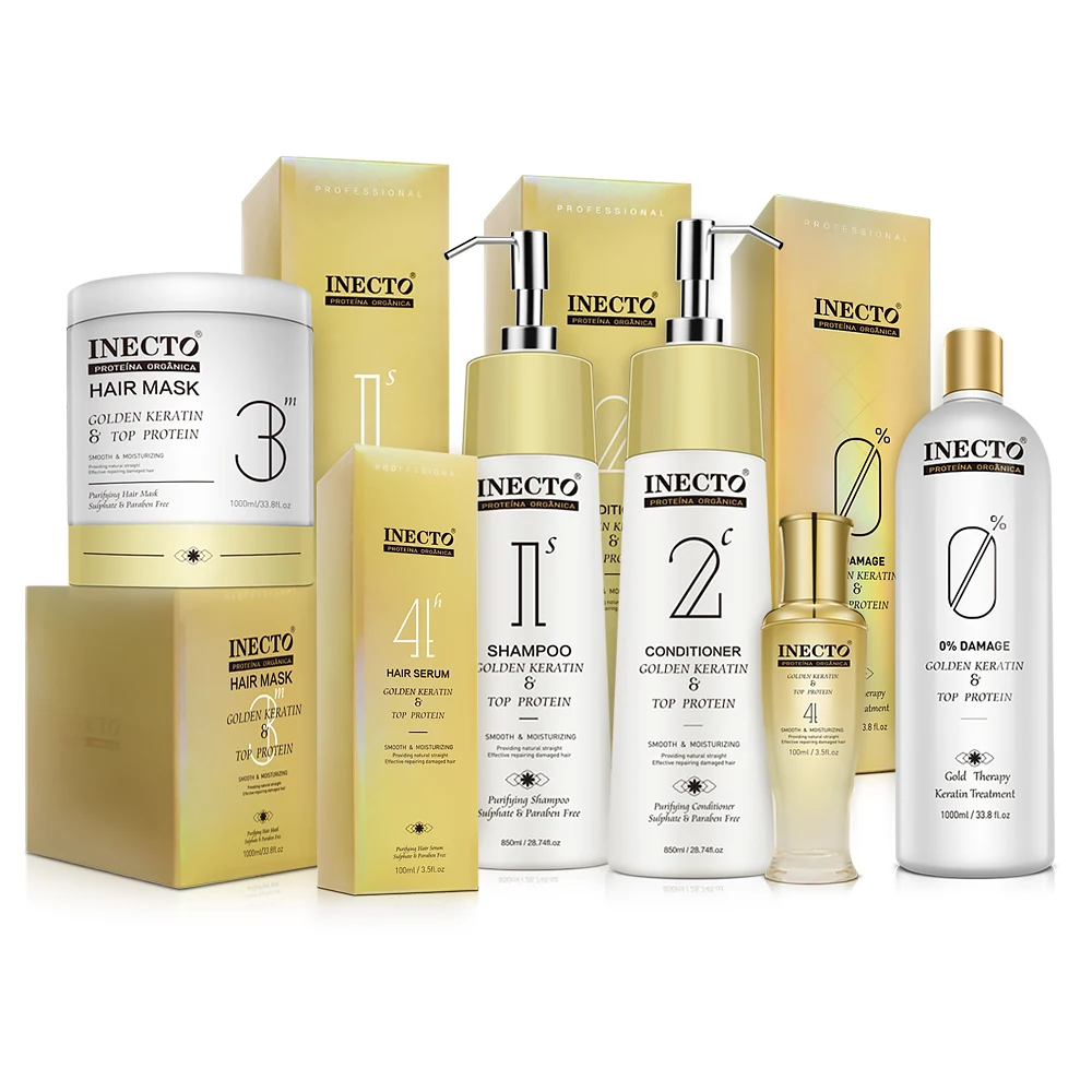 Inecto, протеиновый шампунь для волос, ежедневное Домашнее использование, уход за волосами, формула без сульфата, без паранбена, против выпадения волос, 850 мл