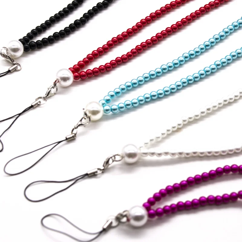 
China Manufacturer custom beaded rhinestone phone lanyard for key 