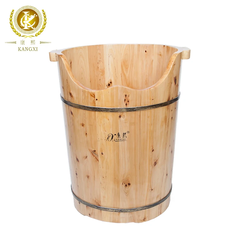 
China Heating Cedar Foot Bucket Spa Steam Sauna Wooden Bath Barrel 