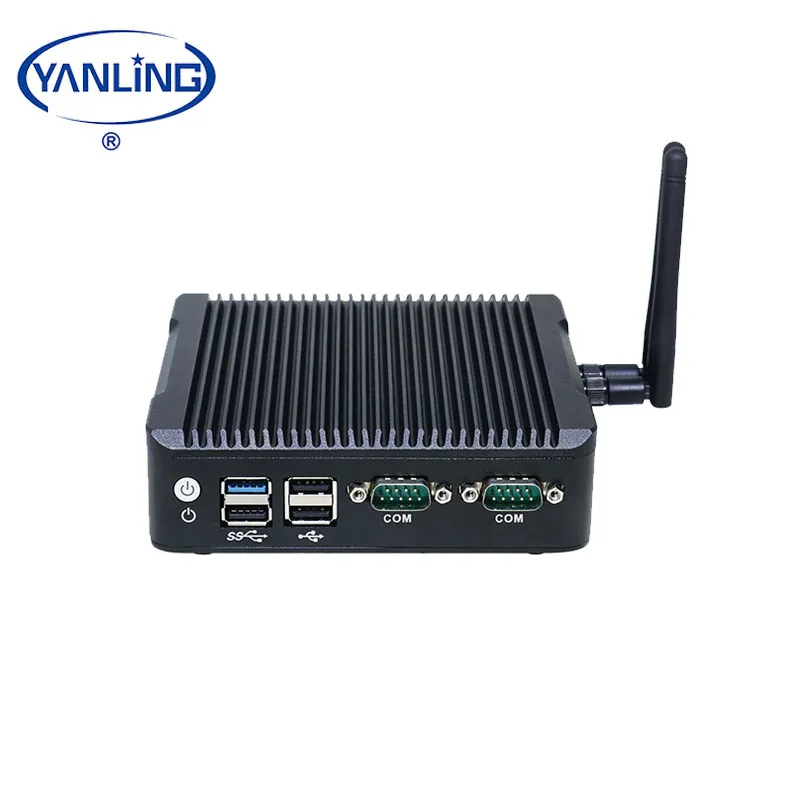  Мини-ПК без вентилятора YanLing Nano itx J1900 с 6USB и 1COM для цифровой вывески