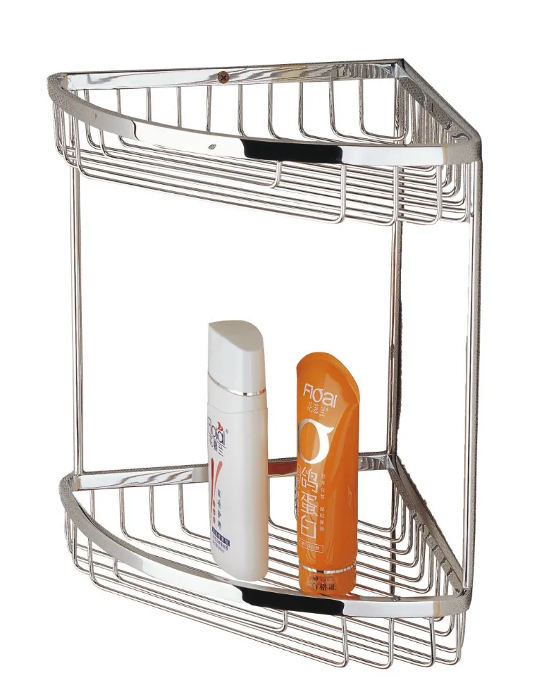 
hot sell bathroom corner shelf chrome shampooo rack 