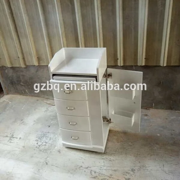 Glass Top Hair Salon Trolley Cart Used Barber Shop Cheap Hair Extension Trolley