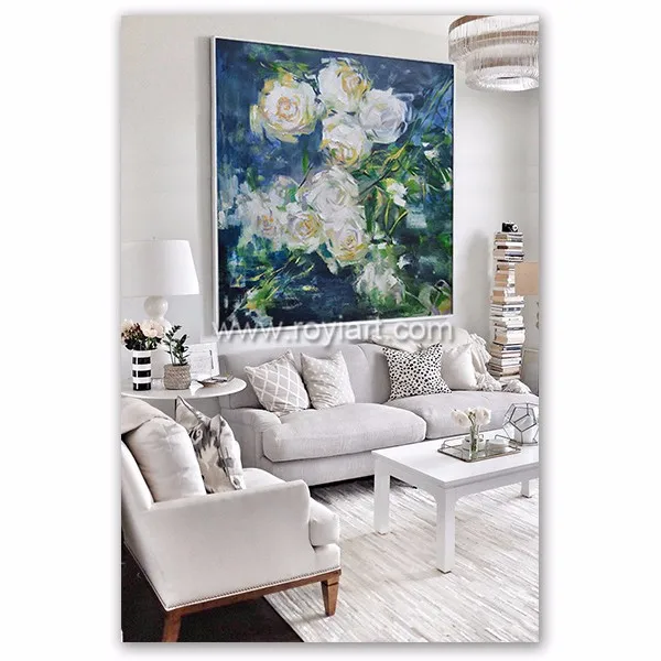 Original abstract canvas art impressionist landscape flower oil painting