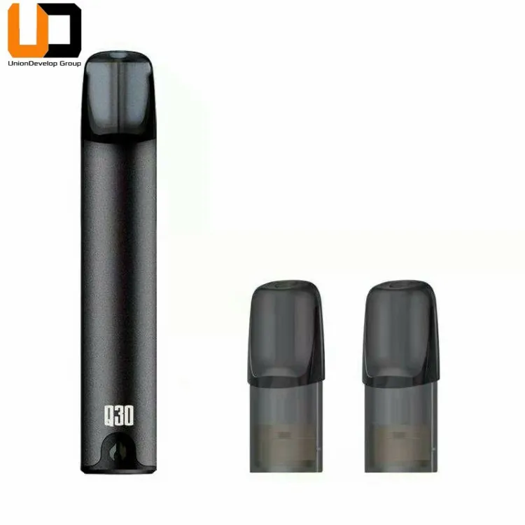 
Best selling 2ml empty pods 350mah built-in battery custom logo disposable pod flat style cbd pod 