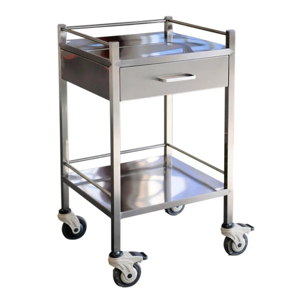 Hospital surgical Stainless Steel instrument trolley