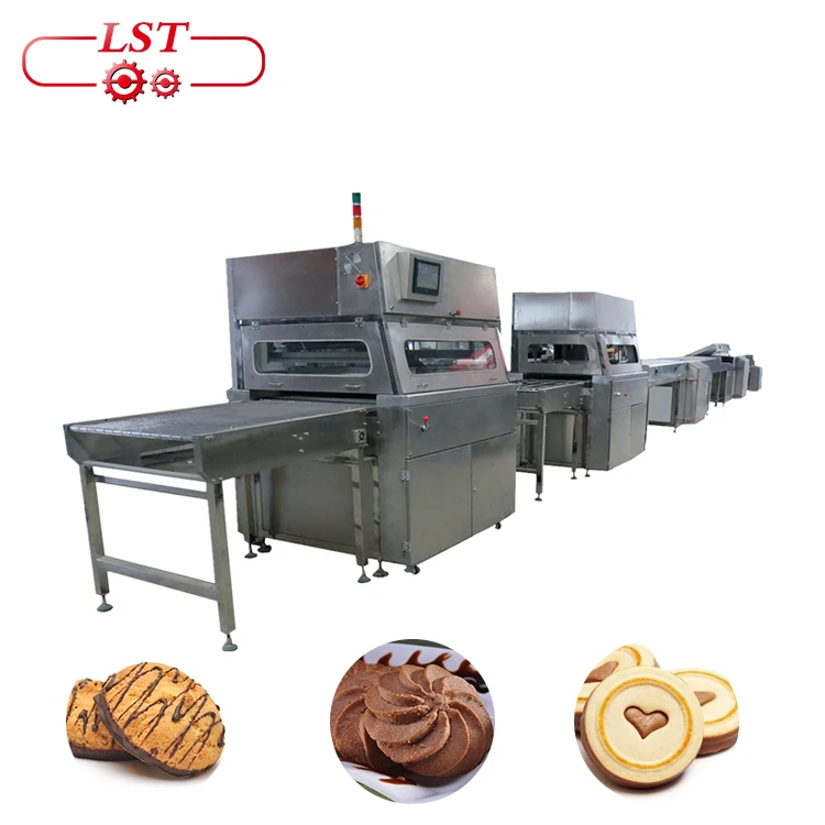 Chocolate Coating Machine For Wafer Biscuit Stainless Steel lab scale enrober chocolate