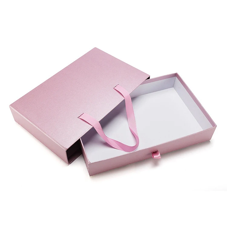Wholesale custom logo cardboard paper shoe/clothes/T-shirt packaging gift boxes with ribbon closure