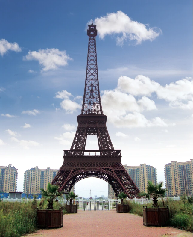 
Большие современные памятники, Эйфелева башня из нержавеющей стали для украшения улицы 