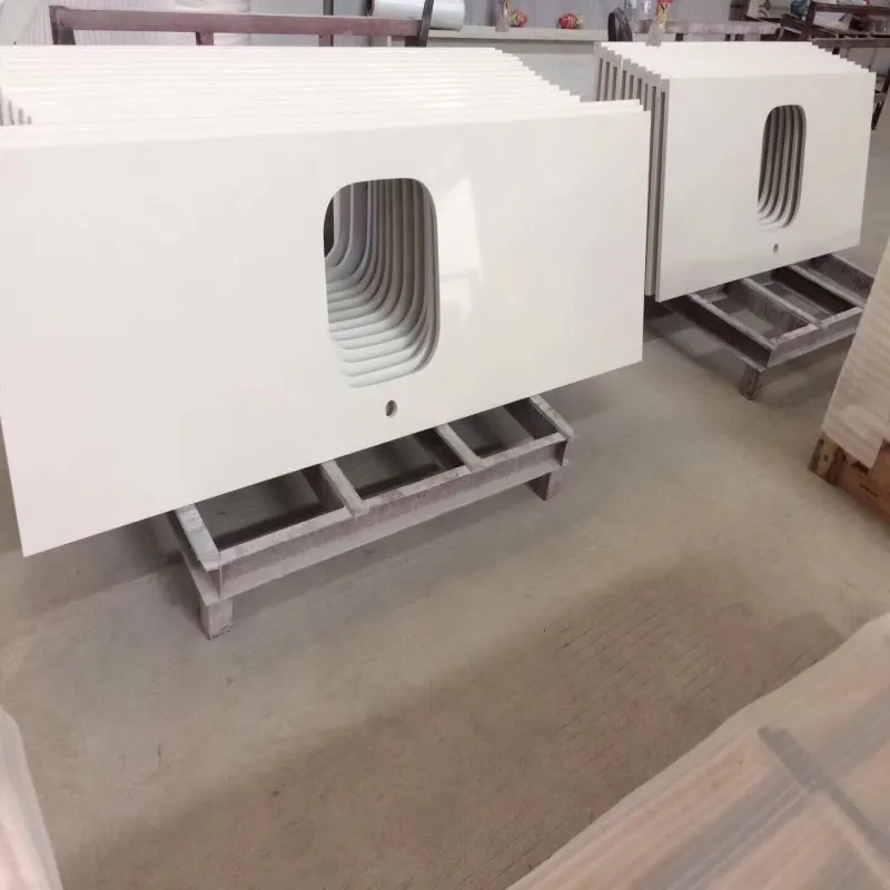 
Polished Artificial Pure White Quartz Countertop 