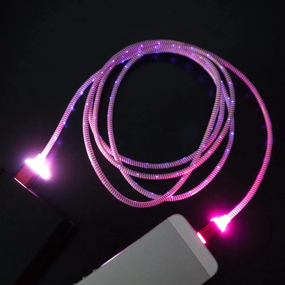 
new style micro led usb data line with usb charging cable and light led light cable 