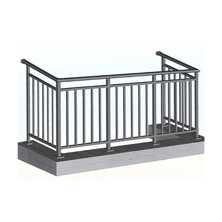 Yekalon Free Sample Modern Tubular Steel Railing Outdoor Indoor Metal Railing From China Manufacturer