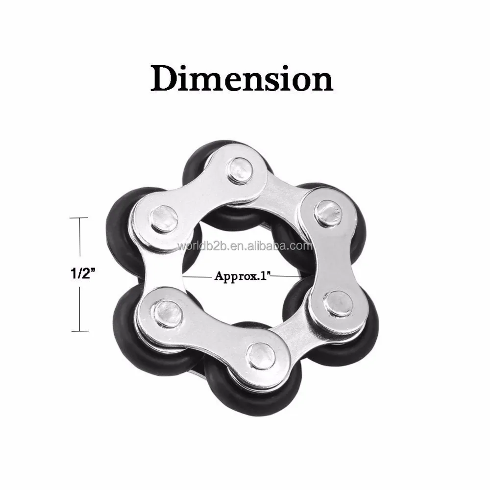 Roller Chain Fidget Toy Stress Reducer for ADHD ADD Autism Anxiety Boredom Adults and Kids