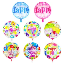 Factory Wholesale ball shape feliz cumpleanos transparent helium balloon happy birthday party decoration Spanish printed balloon