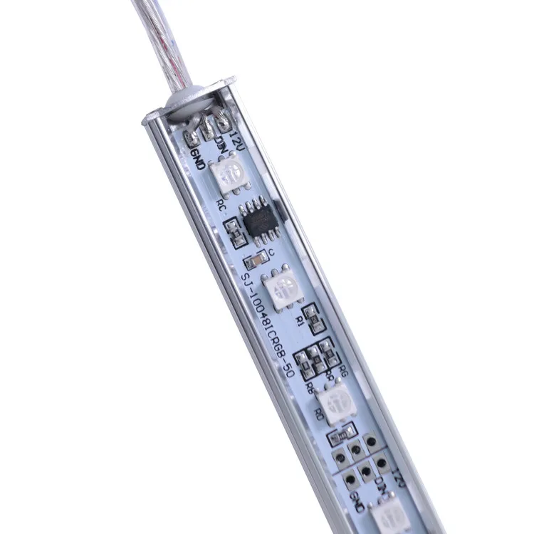 12V Outdoor 48Leds 16pixels UCS1903 SMD 5050 RGB Slim Aluminum Housing Led Bar Light