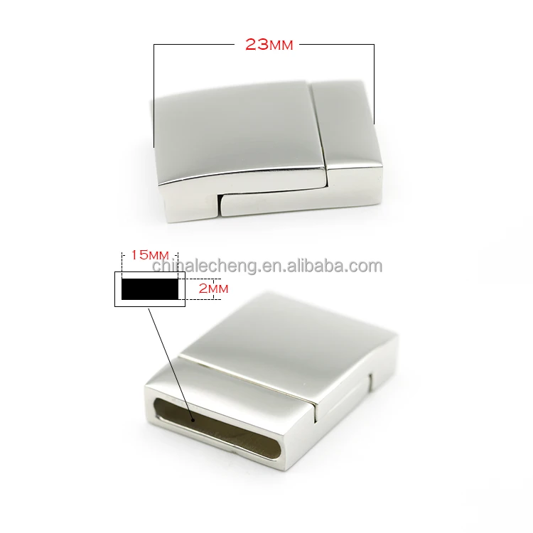
Magnetic Clasps for Flat Leather Bracelet Making Stainless Steel Shinny Clasp 