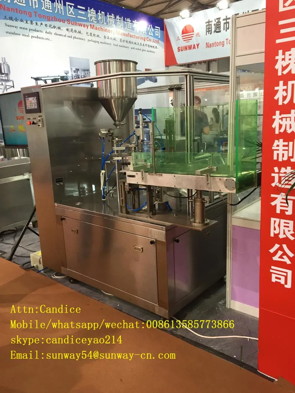 Automatic Plastic Tube /PE Tube / Cosmetic Tube Filling & Sealing Machine