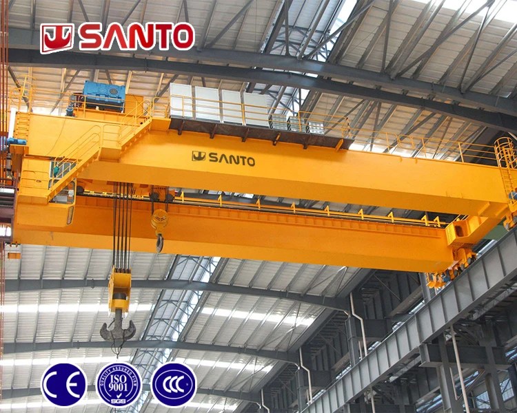 Top sale heavy duty double girder overhead bridge crane 25 ton with electric trolley