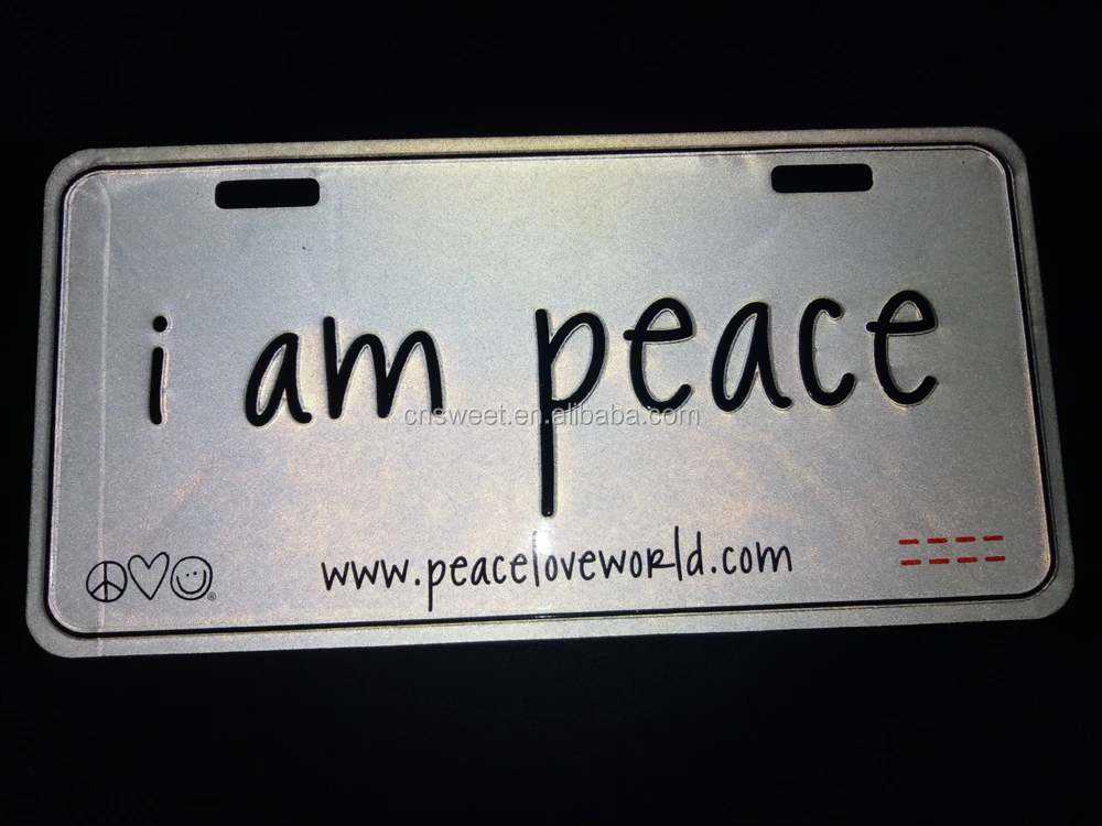 
YA031 advertising promotional blank reflective licence plate 