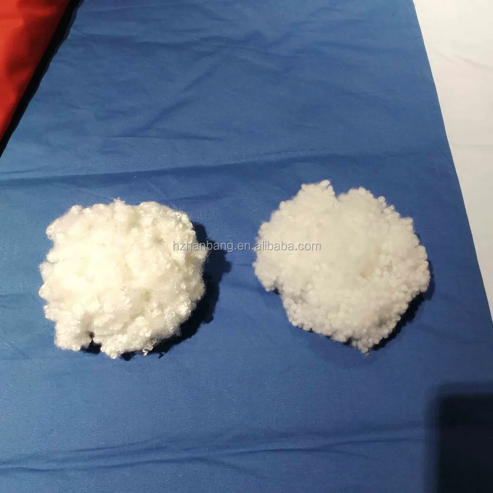 
2.5D 3D 4D 7D 15D HCS white polyester staple fiber for filling cushion toy sofa materials 