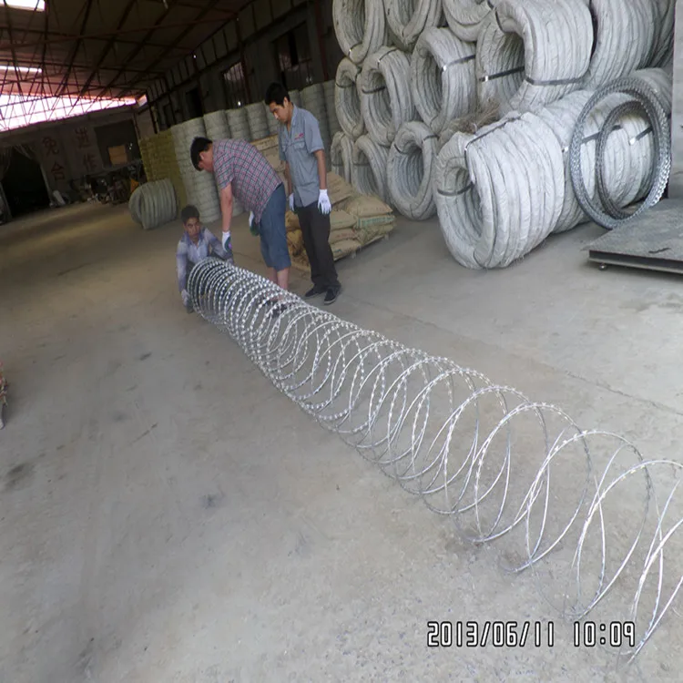 
sj hot dipped galvanized barbed wire/razor barbed wire burglar mesh 