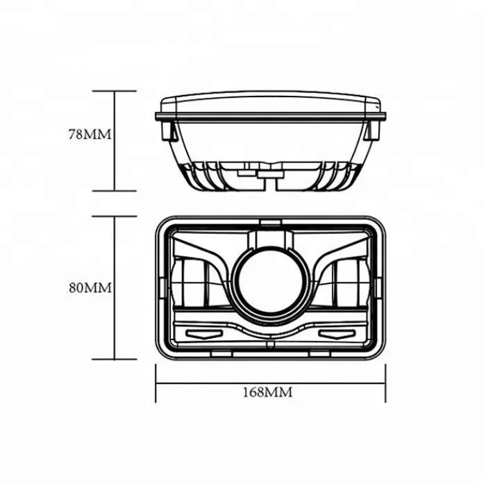 M5 5Inch 4X6 High Low DRL 45W Square LED Headlight