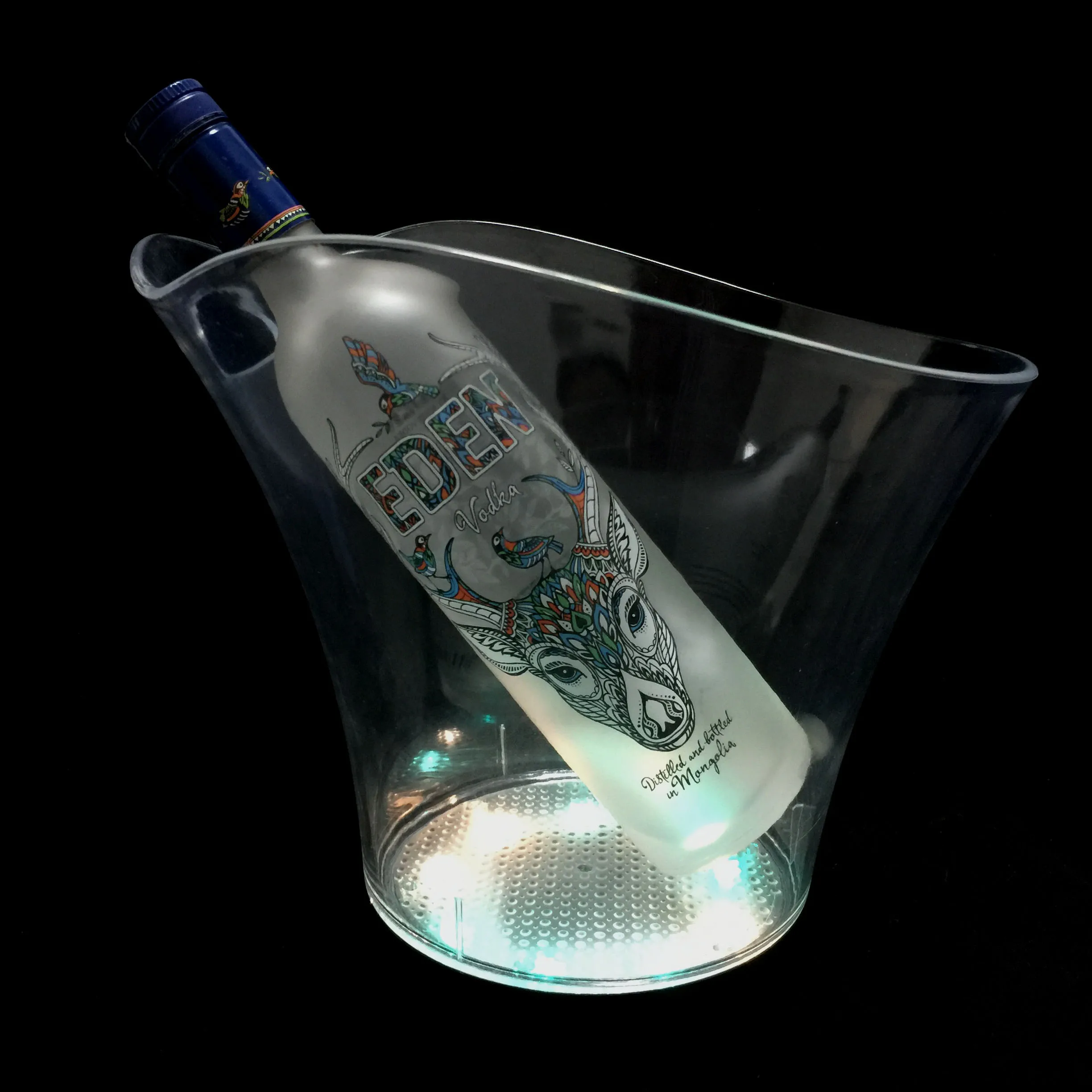 Hot Sale New Shape LED Beer Ice Bucket For Night Club