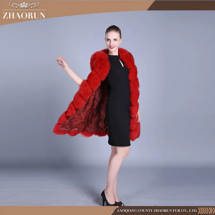 Wholesale From China 1 Kg Red Fox Fur Vest Plus Size Furs Coats