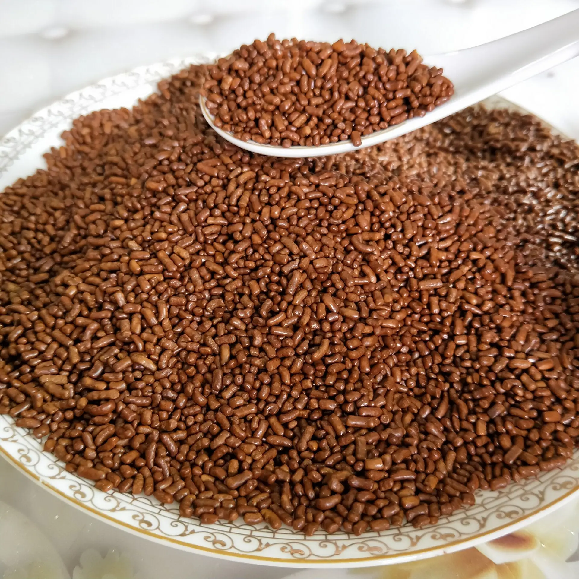 
high mountain black tartary buckwheat tea, bitter buckwheat granule tea made with most nutritious wheat bran tea 