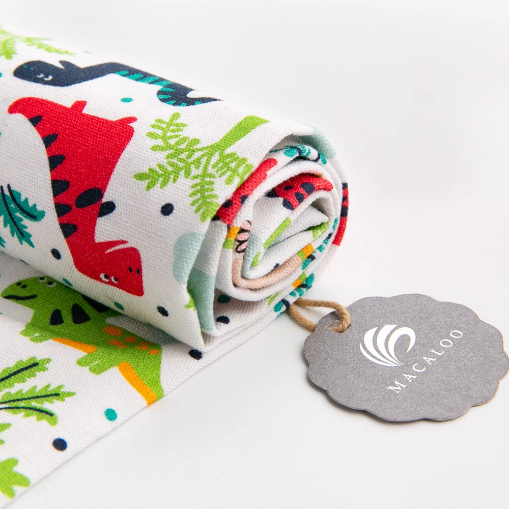 Dinosaur cartoon custom printed 100% cotton canvas fabric