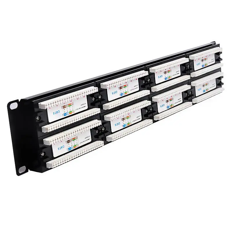  XL-P5E0024 высокое качество Cat5E Keystone Jack UTP 24 порта патч-панели двойным iidc 110 IDC крона типов патч-панель
