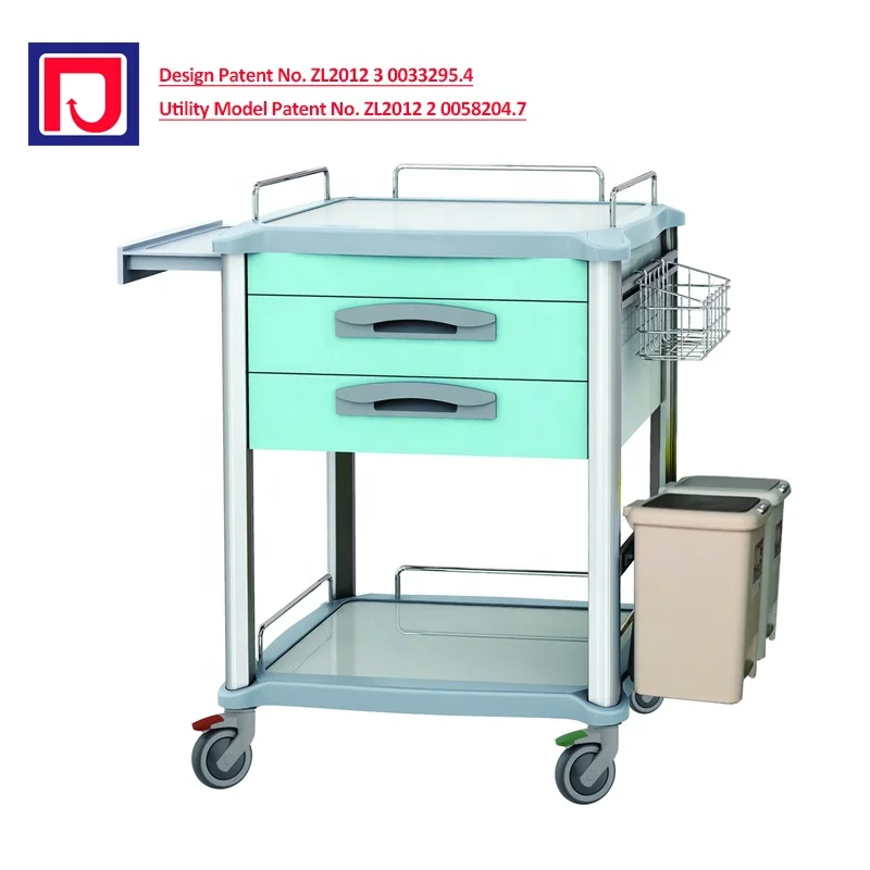 Многофункциональная алюминиевая металлическая медицинская тележка, тележка для больничных пациентов