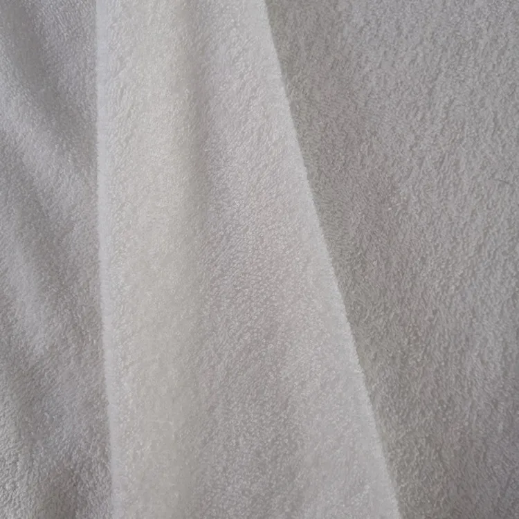 factory price organic natural bamboo double loop terry towelling cloth fabric