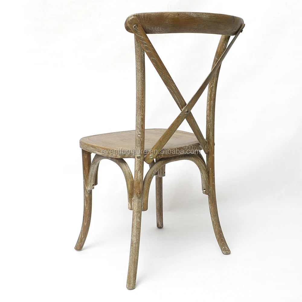 
Hard solid wedding and event cross back wood chair 