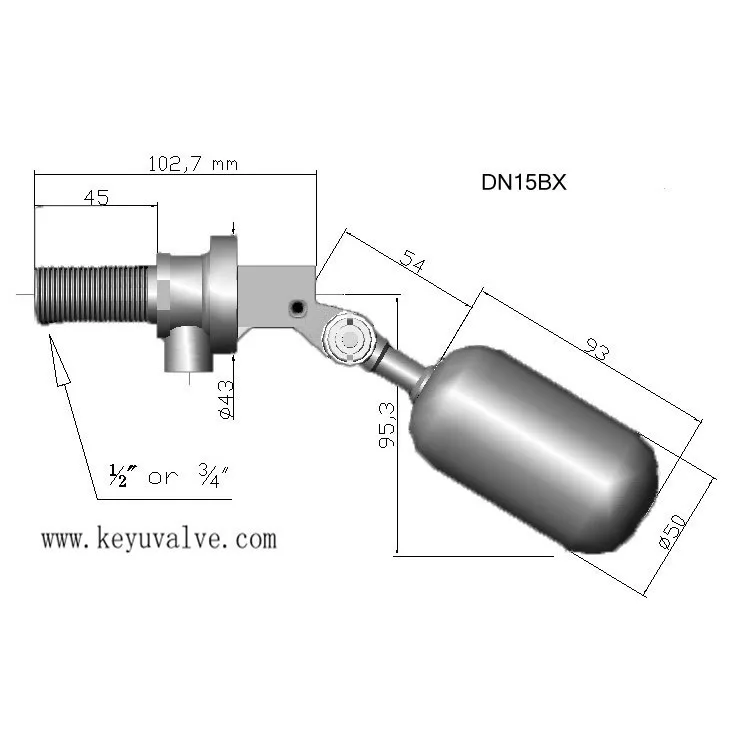 Pressure Washer Water Supply Tank Float Valve