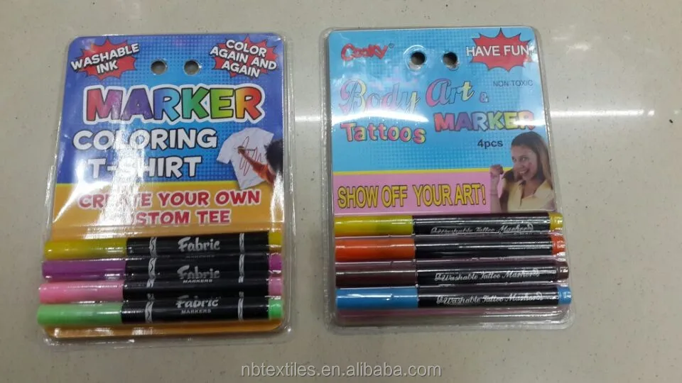 Washable fabric markers/textile pen