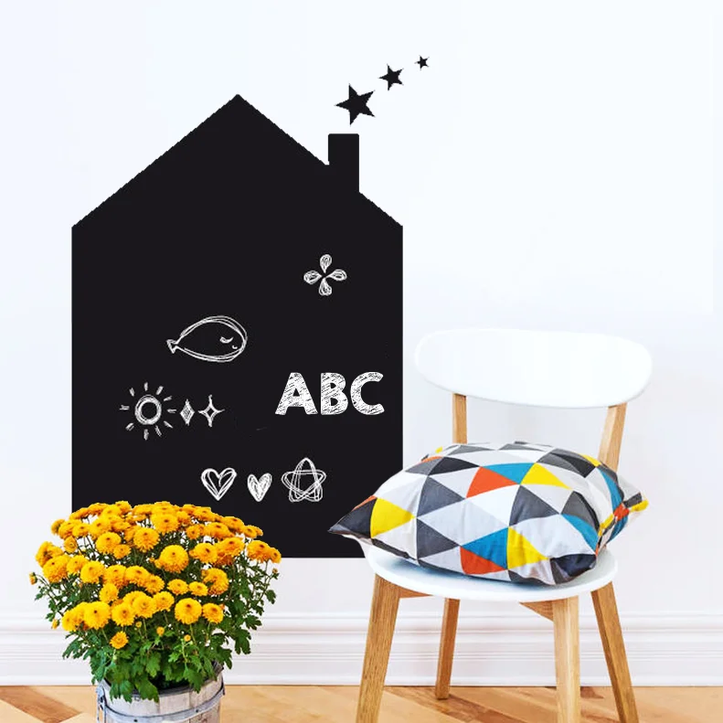 removable house vinyl adhesive chalkboard wall stickers for Nursery decor children wall