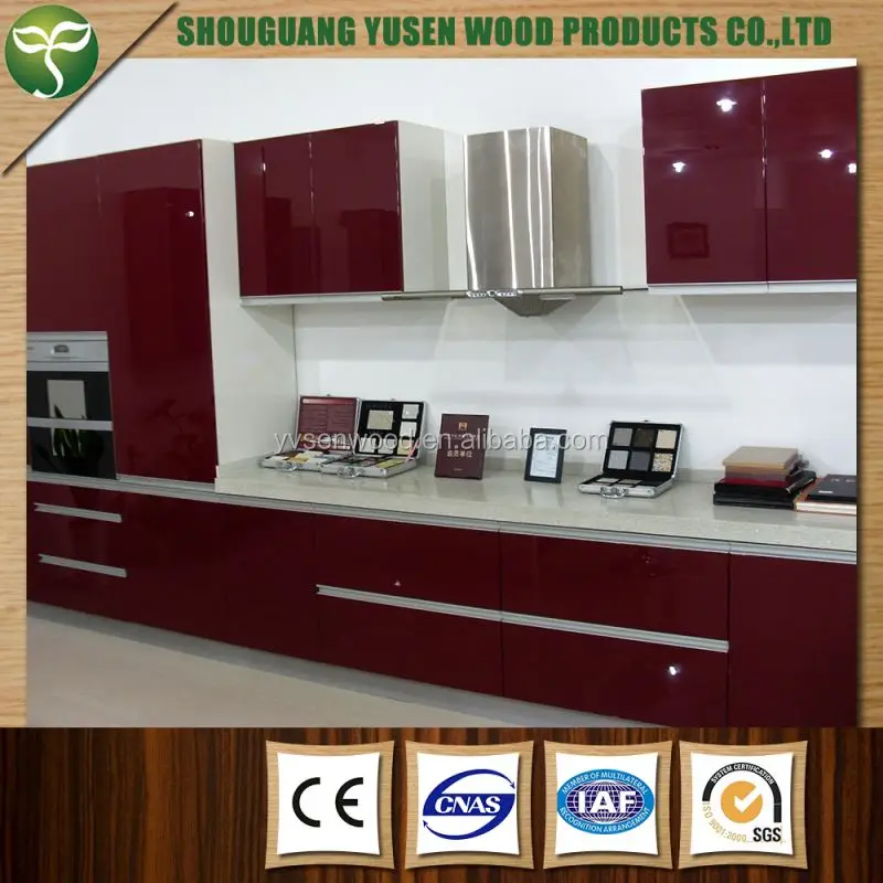 customized solid wood cheap kitchen cabinet furniture