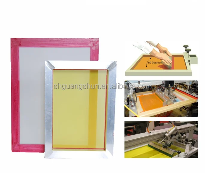 factory supply silk screen printing frame/aluminum frame with polyester mesh for t shirt printing