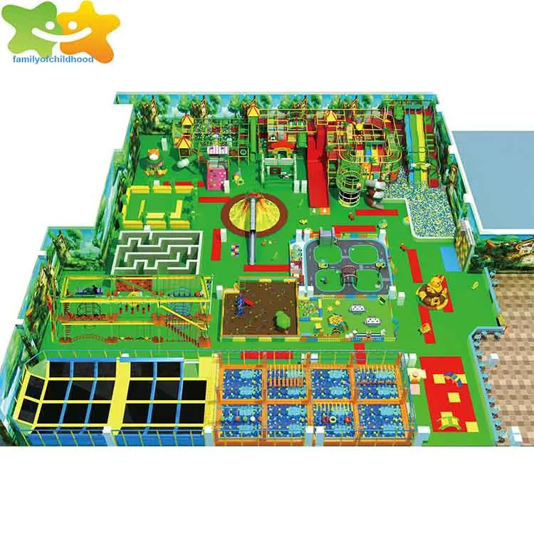 Kids Play Area Slide Equipment Playground Maze Big Indoor Playground