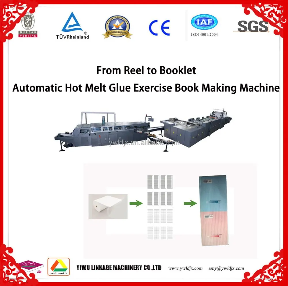 LD-GNB670 Z Type Fully Automatic Cold Glue Taped Notebook Making Machine