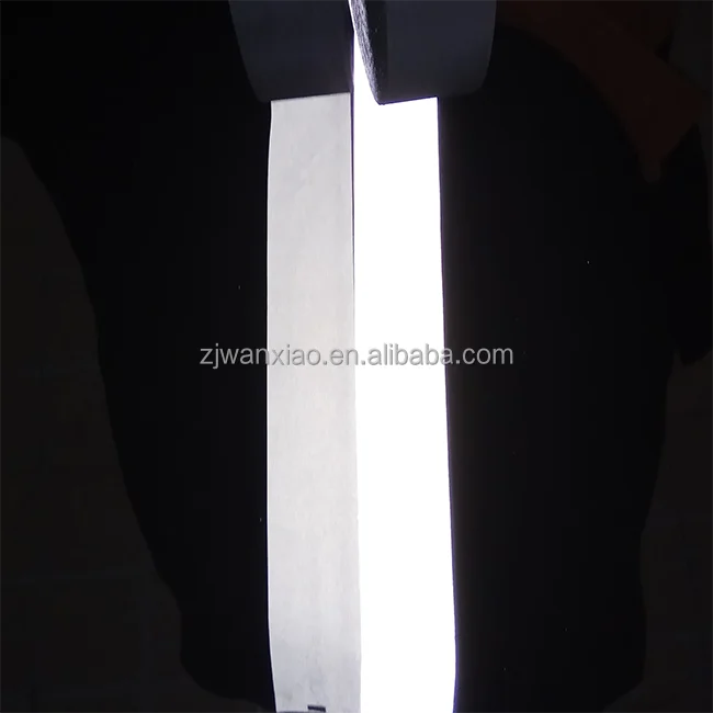Polyester TC Customized 3M Reflective Fabric Tape 5MM Sew On For Clothing