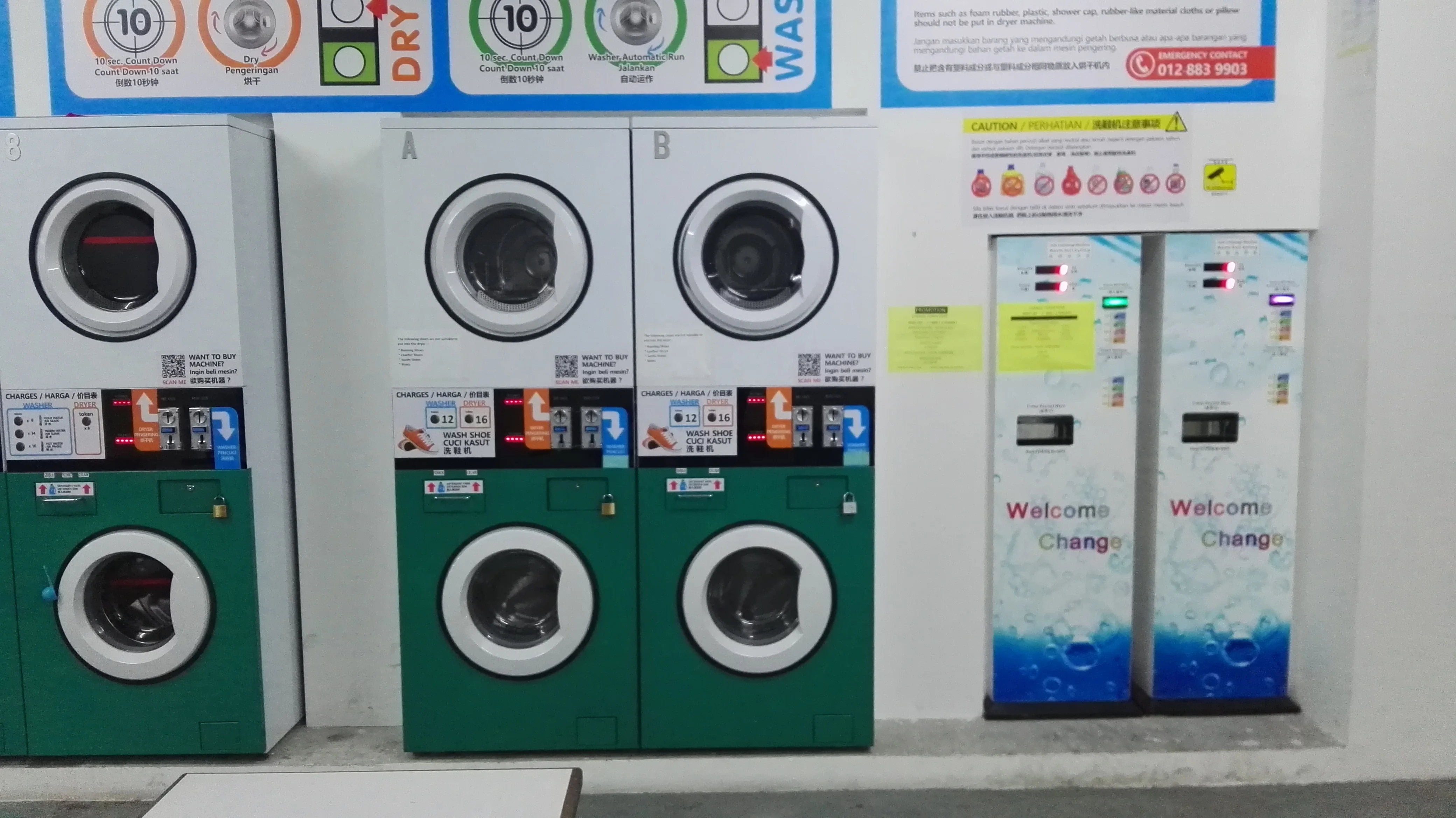 coin operated washing machines