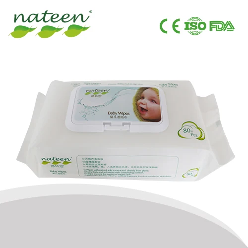 
Organic 100% Purfied Water Natural Baby Wet Wipes without Alcohol 