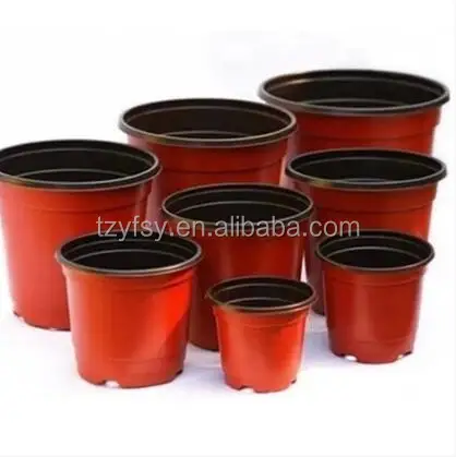 Plastic round nursery pots 4 5 6 7 8 9 inch flower pot for plant