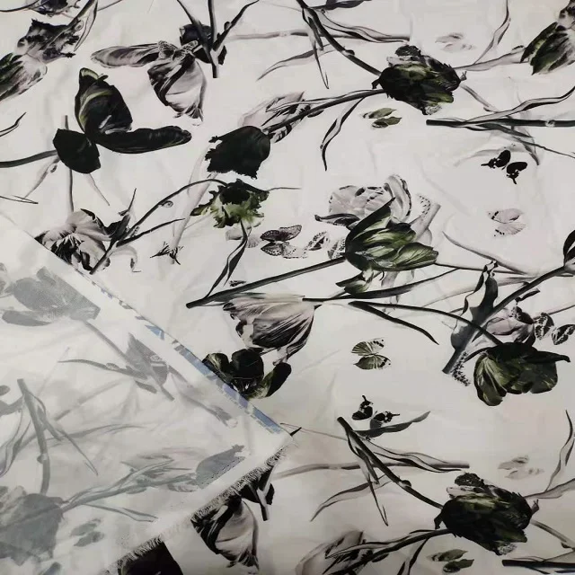 100% polyester chiffon satin digital print fabric for dresses